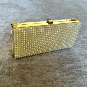 Vintage 1950s Julius Resnick faux Pearl clutch